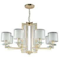 Люстра Crystal Lux NICOLAS SP-PL8 GOLD/WHITE