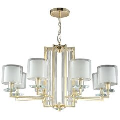 Люстра Crystal Lux NICOLAS SP-PL8 GOLD/WHITE Люстра Crystal Lux NICOLAS SP-PL8 GOLD/WHITE