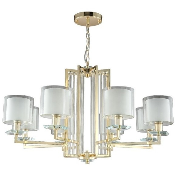 Люстра Crystal Lux NICOLAS SP-PL8 GOLD/WHITE