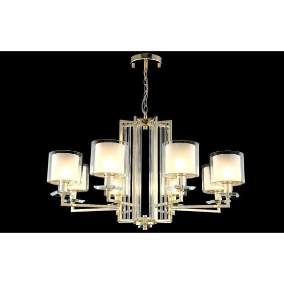 Люстра Crystal Lux NICOLAS SP-PL8 GOLD/WHITE Люстра Crystal Lux NICOLAS SP-PL8 GOLD/WHITE