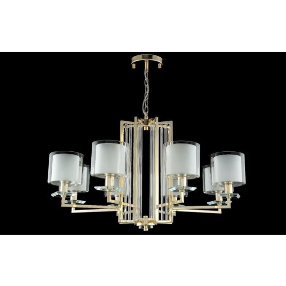 Люстра Crystal Lux NICOLAS SP-PL8 GOLD/WHITE Люстра Crystal Lux NICOLAS SP-PL8 GOLD/WHITE