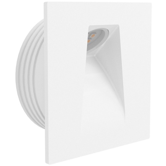 99643 Светодиодный встраиваемый светильник для лестниц MECINOS, LED 1x2W, 90lm, L80, B80, H3, сталь, белый