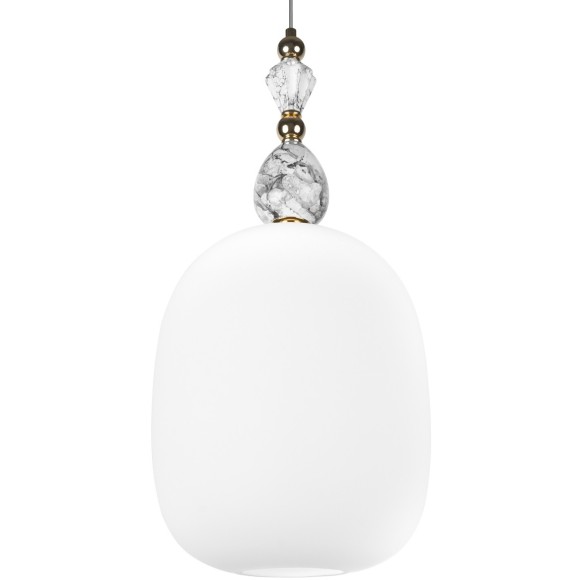 10365/F LOFT IT FAMILY Подвесной светильник, золотое основание, белый стеклянный плафон, 1 × E27, до 60 Вт