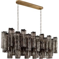 10580/1000R Smoke Loft IT MURANO подвесной светильник на 11 ламп E14, бронзовое металлическое основание, дымчатые стеклянные плафоны, IP20