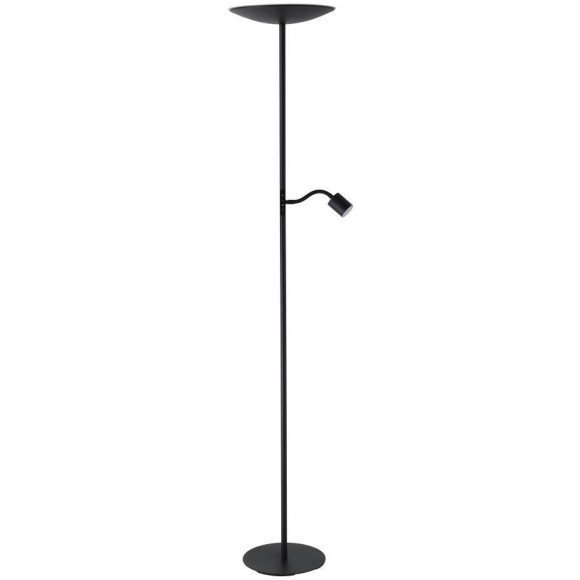901977 Светодиодный торшер CONIVARINO, 26,5W;1X4W(LED;LED), 2700K, 3150;480lm, сталь, черный