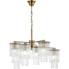 SLE1122-303-06 Светильник подвесной Латунь/Прозрачный E14 6*40W LYNDEN SLE1122-303-06 Светильник подвесной Латунь/Прозрачный E14 6*40W LYNDEN