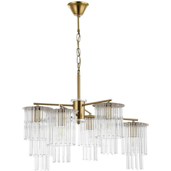 SLE1122-303-06 Светильник подвесной Латунь/Прозрачный E14 6*40W LYNDEN