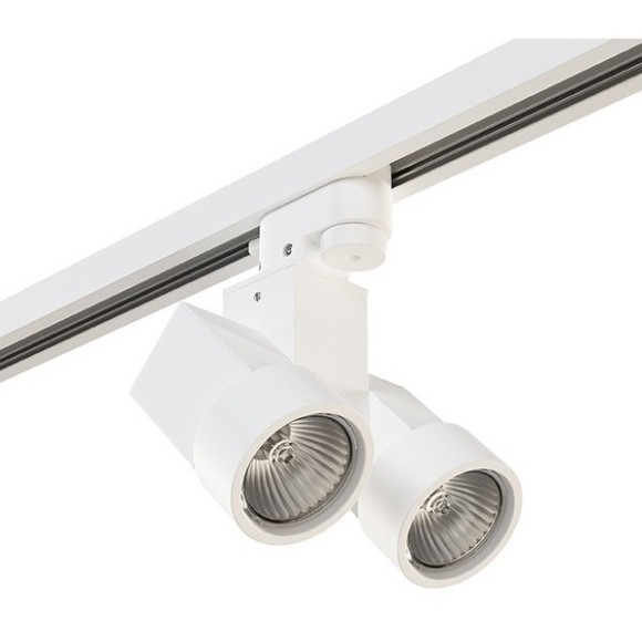 Однофазный двужильный трековый светильник Lightstar A1T051036 Illumo X2 под сменную лампу GU10