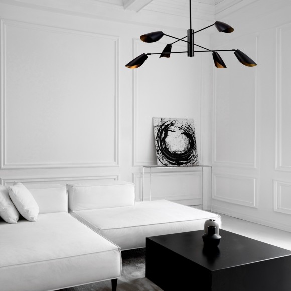 SLE1254-403-06 Светильник подвесной Черный/Черный E14 6*60W ALTON