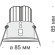 Встраиваемый светильник Maytoni DL034-2-L12B Zoom IP65 светодиодный LED 12W