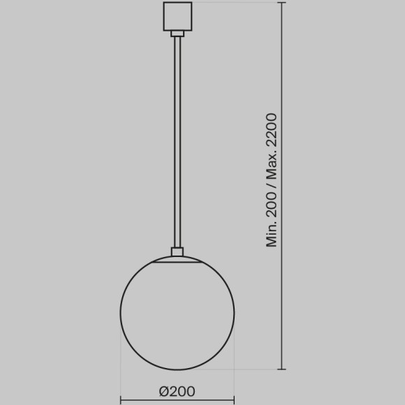 Подвесной светильник Technical P039PL-5W4K-20-B