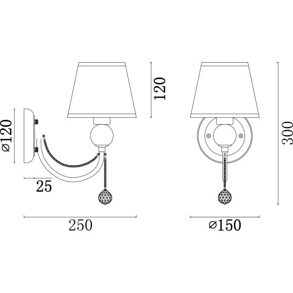 Бра Freya FR5661-WL-01-CH BEVERLY под лампу 1xE14 40W Бра Freya FR5661-WL-01-CH BEVERLY под лампу 1xE14 40W