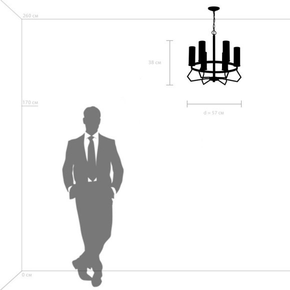 Люстра подвесная Lightstar 723065 Flume под лампы 6xE14 240W