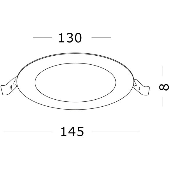 ST209.538.09 Св-к встр. Белый LED 1*9W 3000K 585Lm Ra80 110° IP20 D145xH8 90-265V Встраиваемые светильники