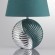 8140/1T MODERNI LN25 бирюзовый/серебро, керамика/текстиль Настольная лампа Е27 1*60W 220V TAPALA
