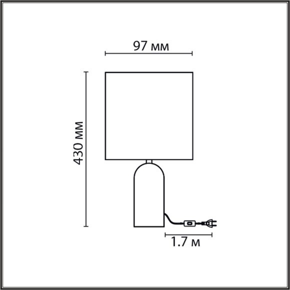 8146/1T MODERNI LN25 серый, керамика/текстиль Настольная лампа Е27 1*60W 220V AKIVI