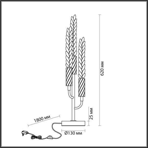 Настольная лампа LED 9W (3*3W) 3000K 460Лм Odeon Light KOLOS 5459/9TL