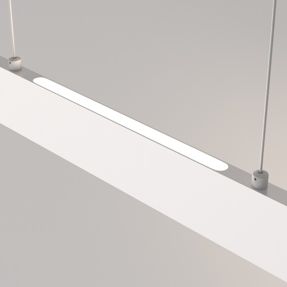 Линейный подвесной светильник Maytoni Step P010PL-L23W4K LED 23Вт 4000K 1600Лм 120° CRI80 белый матовый металлический корпус, макс. высота 100 см, двойной свет (вниз основной + вверх)