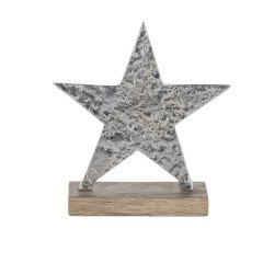 427113 Статуэтка Звезда BALIGUIAN, L150, B50, H165, алюминий, дерево, цвет матовый никель, коричневый 427113 Статуэтка Звезда BALIGUIAN, L150, B50, H165, алюминий, дерево, цвет матовый никель, коричневый