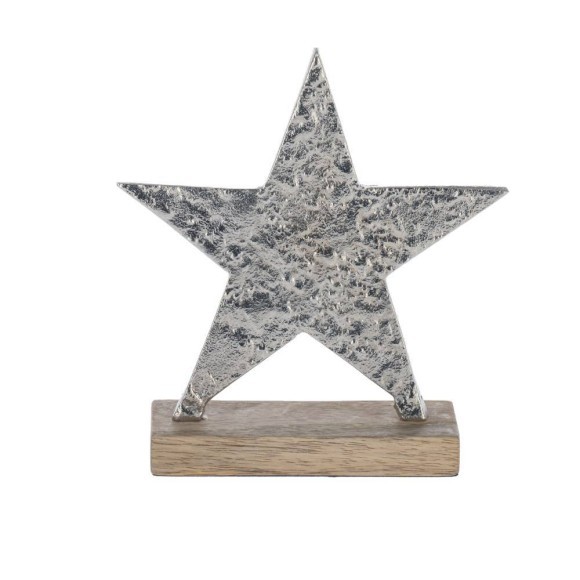 427113 Статуэтка Звезда BALIGUIAN, L150, B50, H165, алюминий, дерево, цвет матовый никель, коричневый 427113 Статуэтка Звезда BALIGUIAN, L150, B50, H165, алюминий, дерево, цвет матовый никель, коричневый