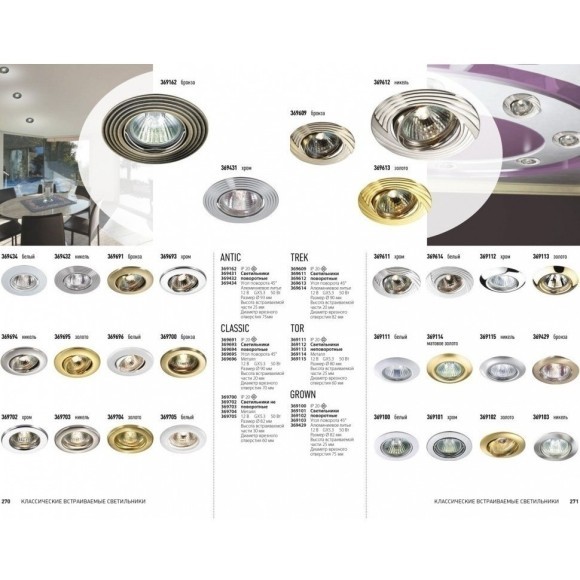 Встраиваемый светильник Novotech 369705 Classic под лампу 1xGU5.3 50W Встраиваемый светильник Novotech 369705 Classic под лампу 1xGU5.3 50W