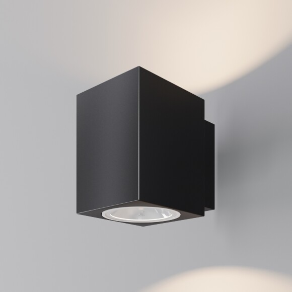 Maytoni Block O507WL-L10B3K Уличный черный настенный светильник, фасадное бра, архитектурный наружный, свет вверх и вниз, COB LED 10Вт 3000K 800Лм CRI80 95° IP65 220В, светодиоды Bridgelux, -40...+50°C Maytoni Block O507WL-L10B3K Уличный черный настенный светильник, фасадное бра, архитектурный наружный, свет вверх и вниз, COB LED 10Вт 3000K 800Лм CRI80 95° IP65 220В, светодиоды Bridgelux, -40...+50°C
