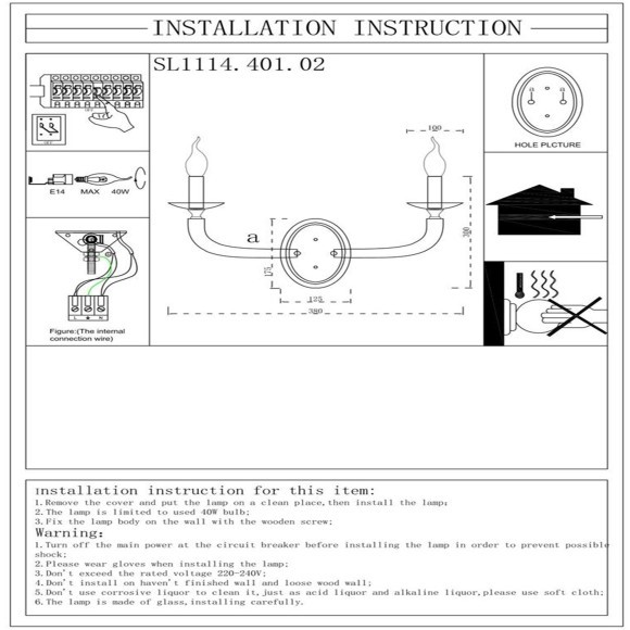SL1114.401.02 Бра ST-Luce Черный E14 2*40W FORTEZA