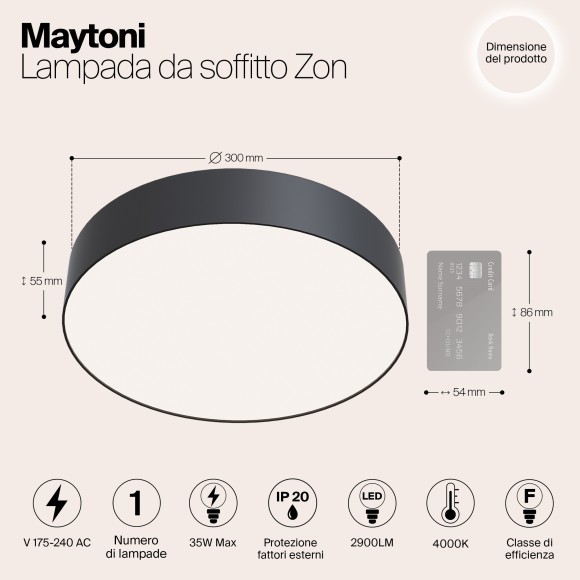 Накладной потолочный светильник Maytoni C032CL-L43B4K Zon светодиодный LED 35W Накладной потолочный светильник Maytoni C032CL-L43B4K Zon светодиодный LED 35W