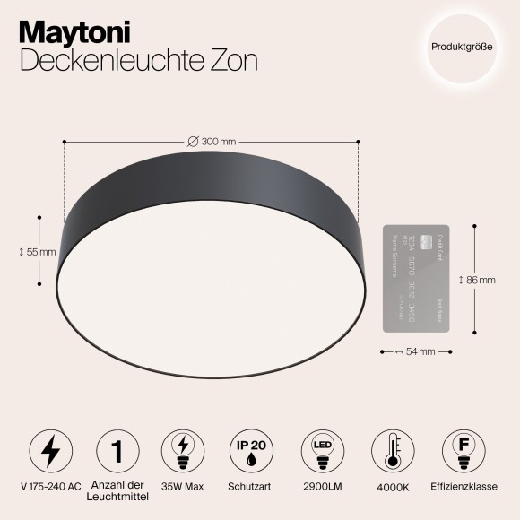 Накладной потолочный светильник Maytoni C032CL-L43B4K Zon светодиодный LED 35W Накладной потолочный светильник Maytoni C032CL-L43B4K Zon светодиодный LED 35W