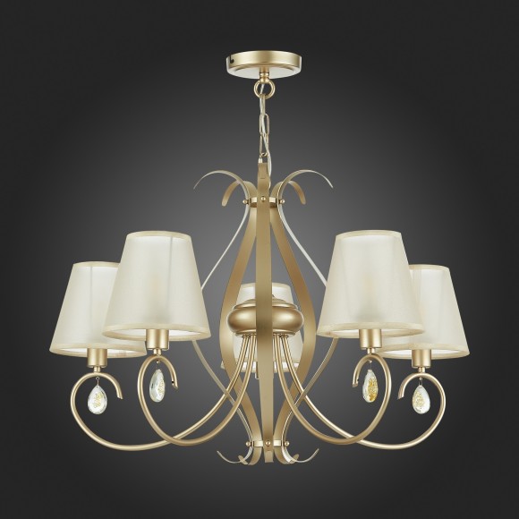 SLE111403-05 Светильник подвесной Шампань/Шампань E14 5*40W FOGGIA