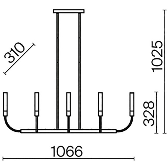 Потолочная люстра на штанге Deja Vu MOD423CL-08C