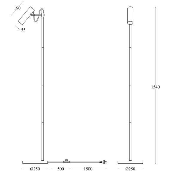 Торшер с выключателем Bansky MOD129FL-01W