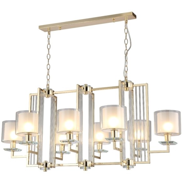 Люстра Crystal Lux NICOLAS SP8 L1000 GOLD/WHITE Люстра Crystal Lux NICOLAS SP8 L1000 GOLD/WHITE