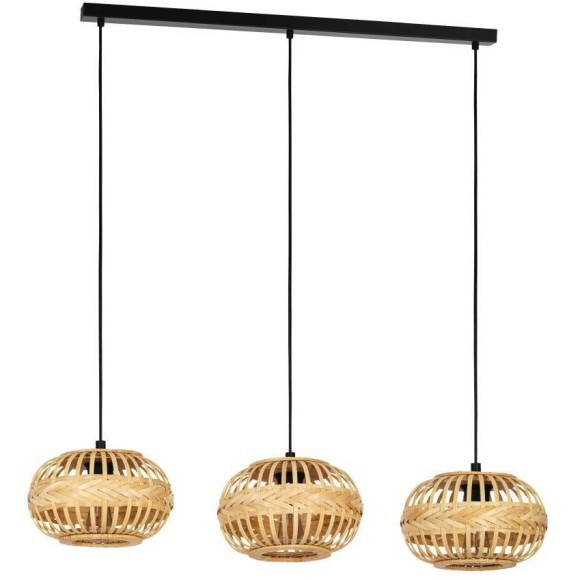 43863 Люстра AMSFIELD 1, 3X40W (E27), L960, B260, H1100, сталь, черный / дерево