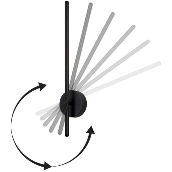 Поворотный настенный светильник Crystal Lux VERDE AP L500 BLACK