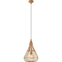 49772 Подвес AMSFIELD, 1х60W(E27), Ø350, H1100, сталь, коричневый/дерево(бамбук), коричневый