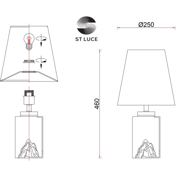 SL1000.214.01 Прикроватная лампа ST-Luce Синий/Белый E27 1*40W ANDE SL1000.214.01 Прикроватная лампа ST-Luce Синий/Белый E27 1*40W ANDE