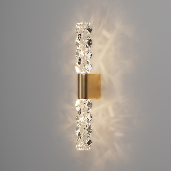 Золотой светодиодный настенный светильник (бра) без выключателя на корпусе, 5Вт, 3000К, 300лм Maytoni Selemo MOD328WL-L5BS3K