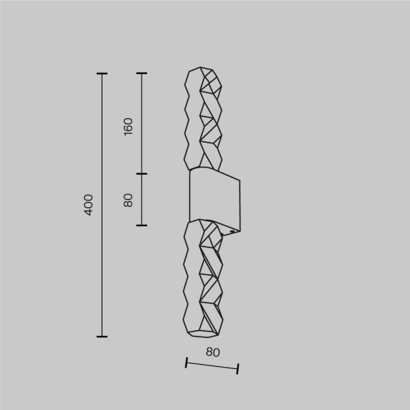 Золотой светодиодный настенный светильник (бра) без выключателя на корпусе, 5Вт, 3000К, 300лм Maytoni Selemo MOD328WL-L5BS3K