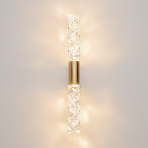 Золотой светодиодный настенный светильник (бра) без выключателя на корпусе, 5Вт, 3000К, 300лм Maytoni Selemo MOD328WL-L5BS3K