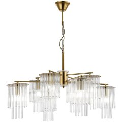SLE1122-303-08 Светильник подвесной Латунь/Прозрачный E14 8*40W LYNDEN SLE1122-303-08 Светильник подвесной Латунь/Прозрачный E14 8*40W LYNDEN