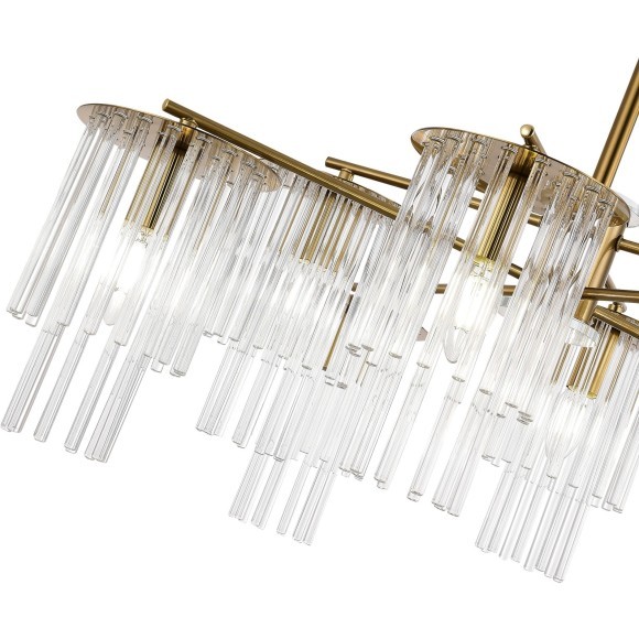 SLE1122-303-08 Светильник подвесной Латунь/Прозрачный E14 8*40W LYNDEN