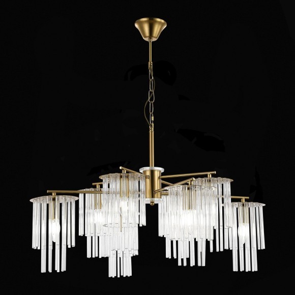 SLE1122-303-08 Светильник подвесной Латунь/Прозрачный E14 8*40W LYNDEN