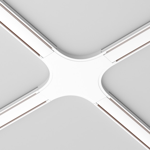 Коннектор Х-образный для накладного плоского шинопровода Maytoni Radity TRA084CX-11W