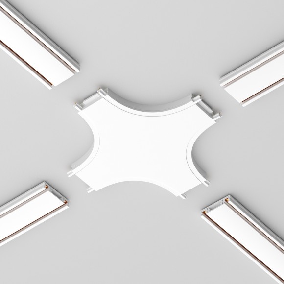 Коннектор Х-образный для накладного плоского шинопровода Maytoni Radity TRA084CX-11W