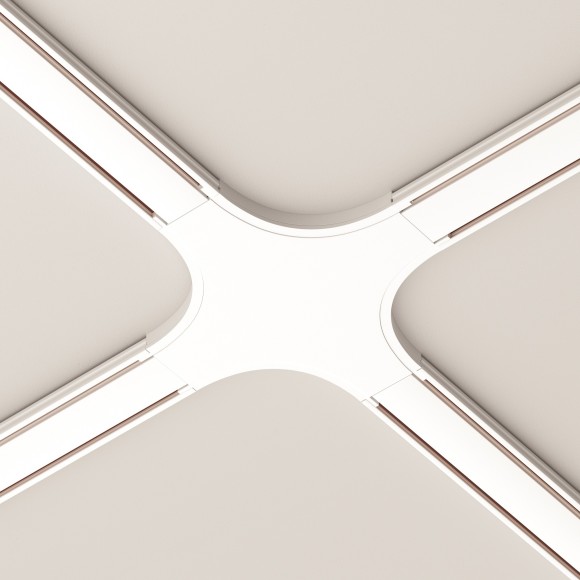 Коннектор Х-образный для накладного плоского шинопровода Maytoni Radity TRA084CX-11W