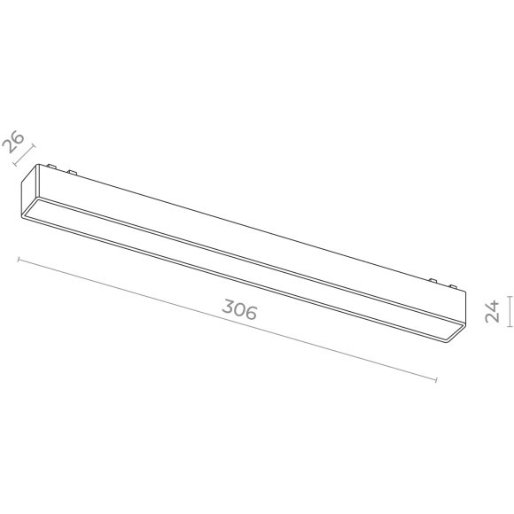 ST674.546.15 Трековый магнитный светодиодный светильник ST-Luce Skyflat 48V CRI90+ 4000К 1300Лм 100° 15Вт