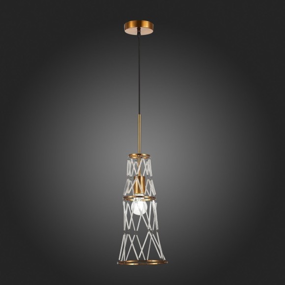 SL1016.203.01 Светильник подвесной ST-Luce Золотистый/Золотистый, Прозрачный E27 1*60W NARRIO
