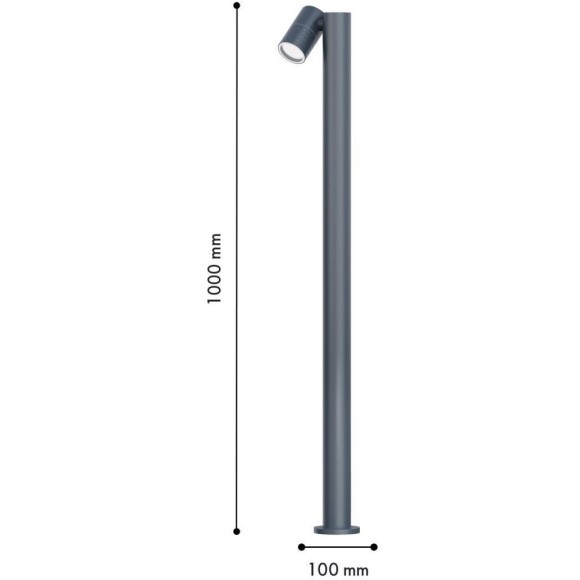 4660-1F, уличный светильник, L125xW100xH1000, 1xGU10x35W, IP65, excluded