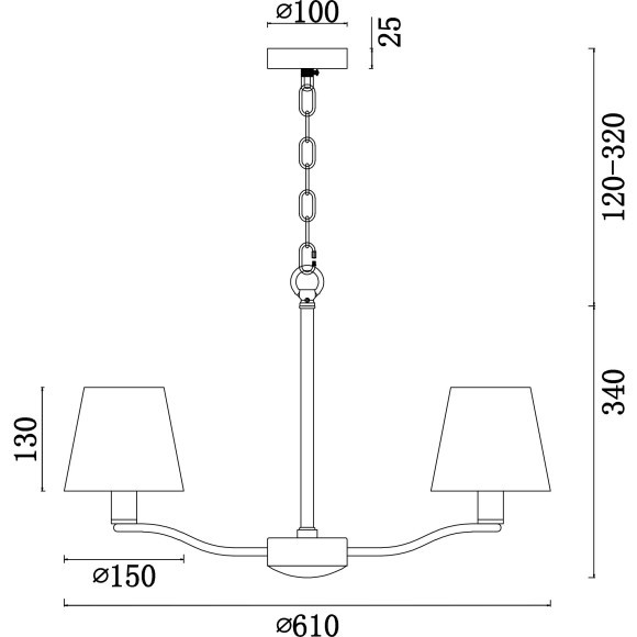 Люстра подвесная Freya FR5671PL-05G Marika под лампы 5xE14 60W